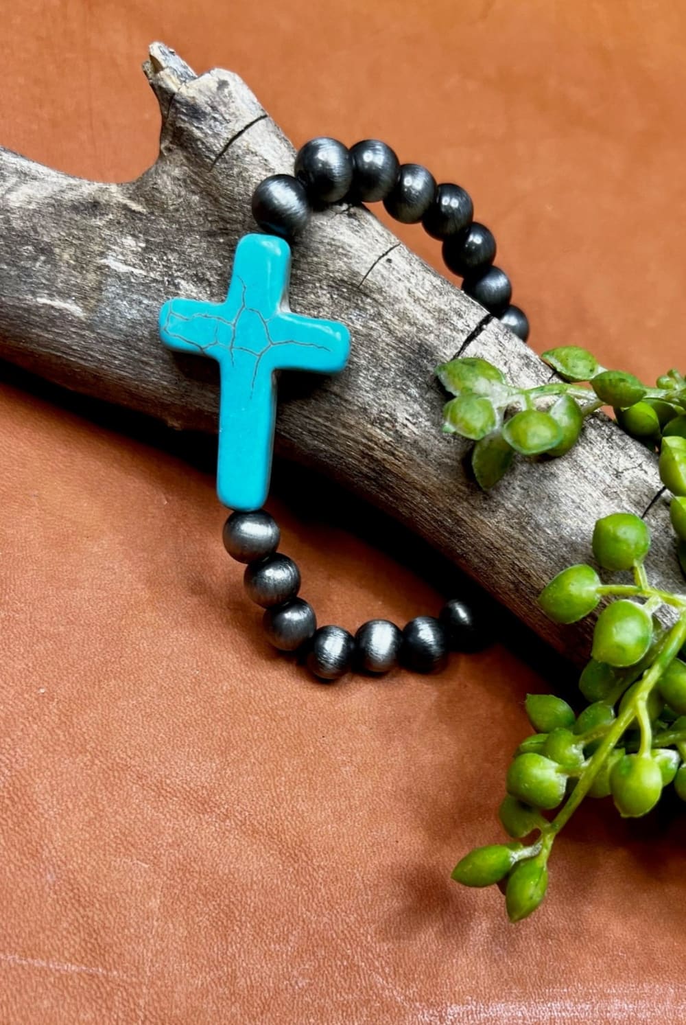 Canyon Turquoise Cross Bracelet @ Blessed Buffalo at Blessed Buffalo Boutique