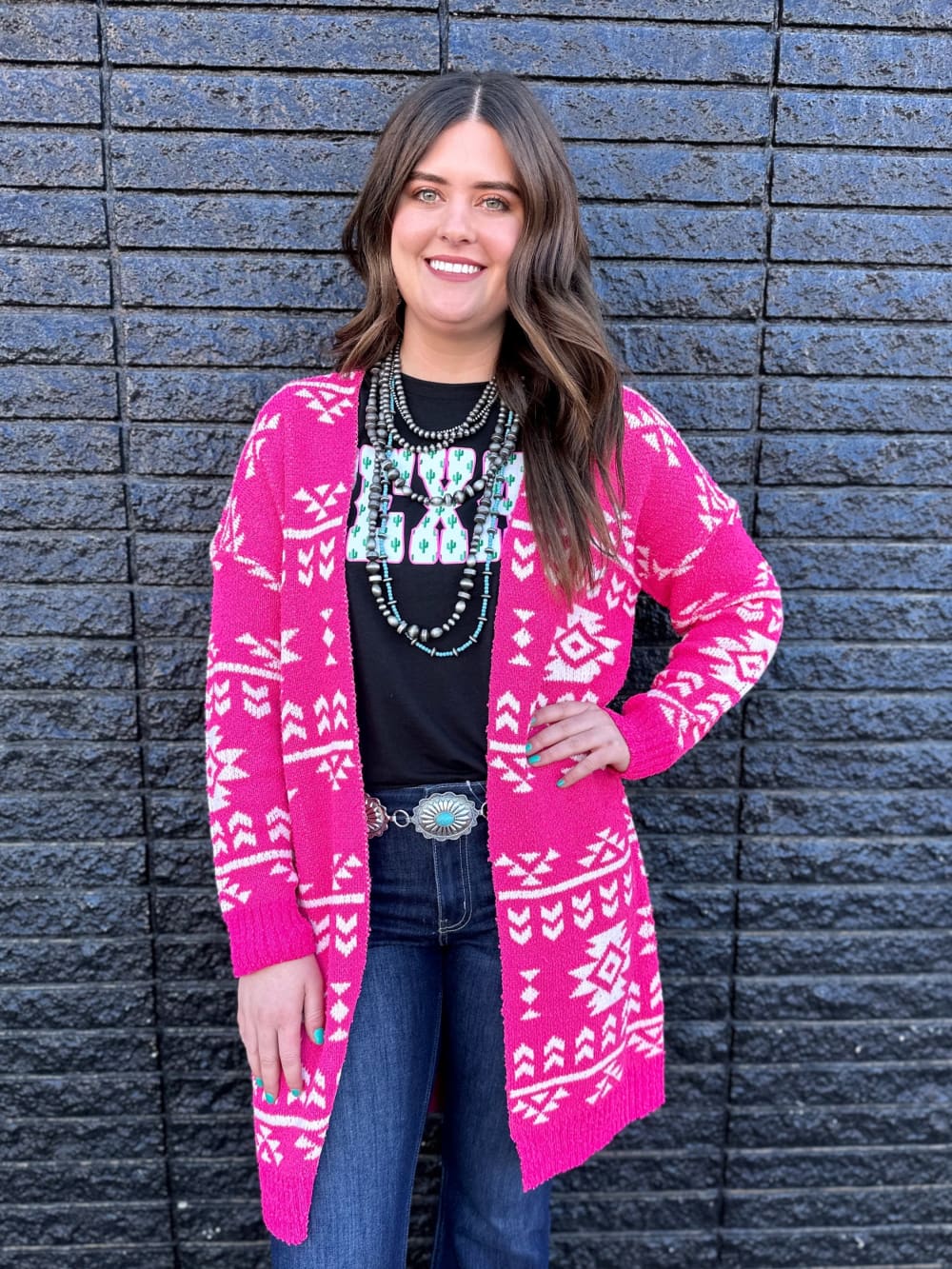 Cowgirl Aztec Cardigan @ Blessed Buffalo Boutique
