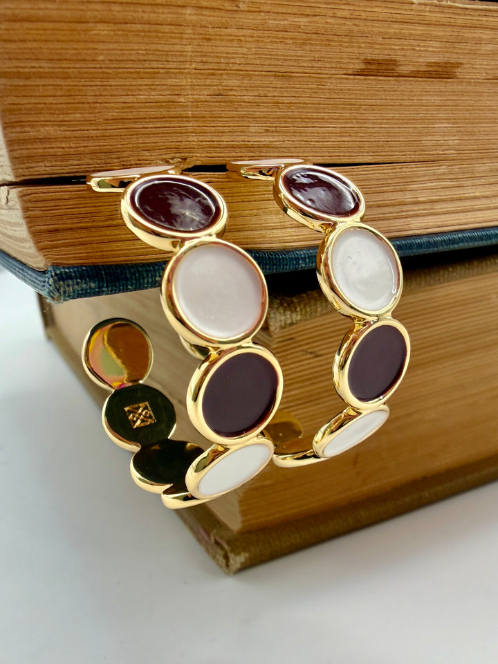 Collegiate Colors Maroon Hoop Earrings
