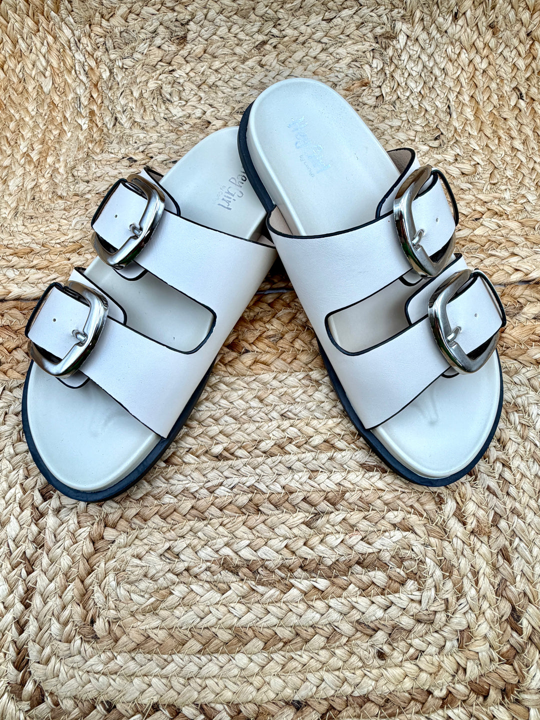 Private Jet Ivory Sandal by Corkys