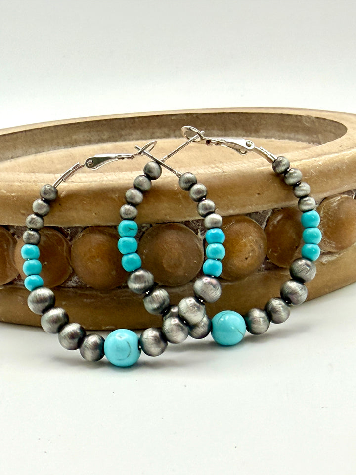 Kole Turquoise Hoop Earrings