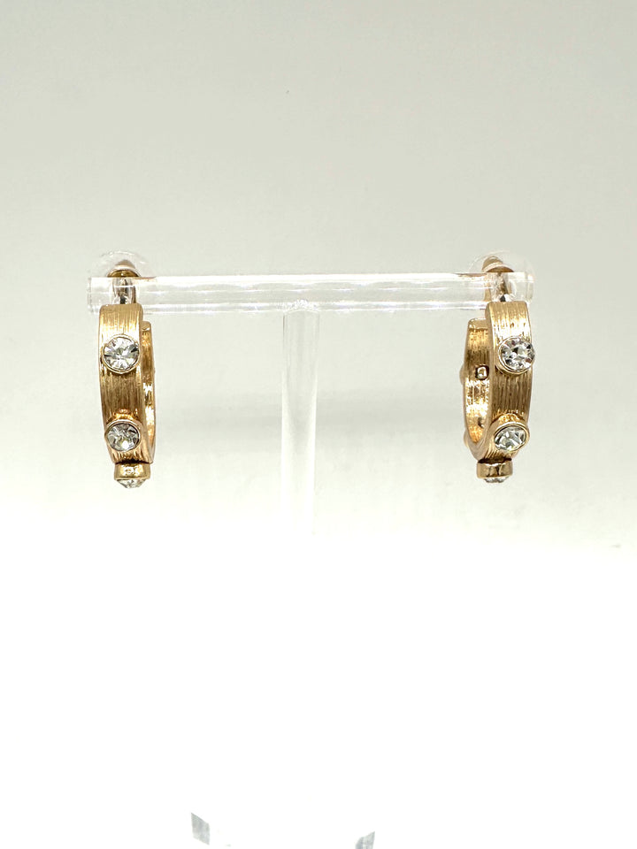 Sergio Gold & Rhinestone Hoops