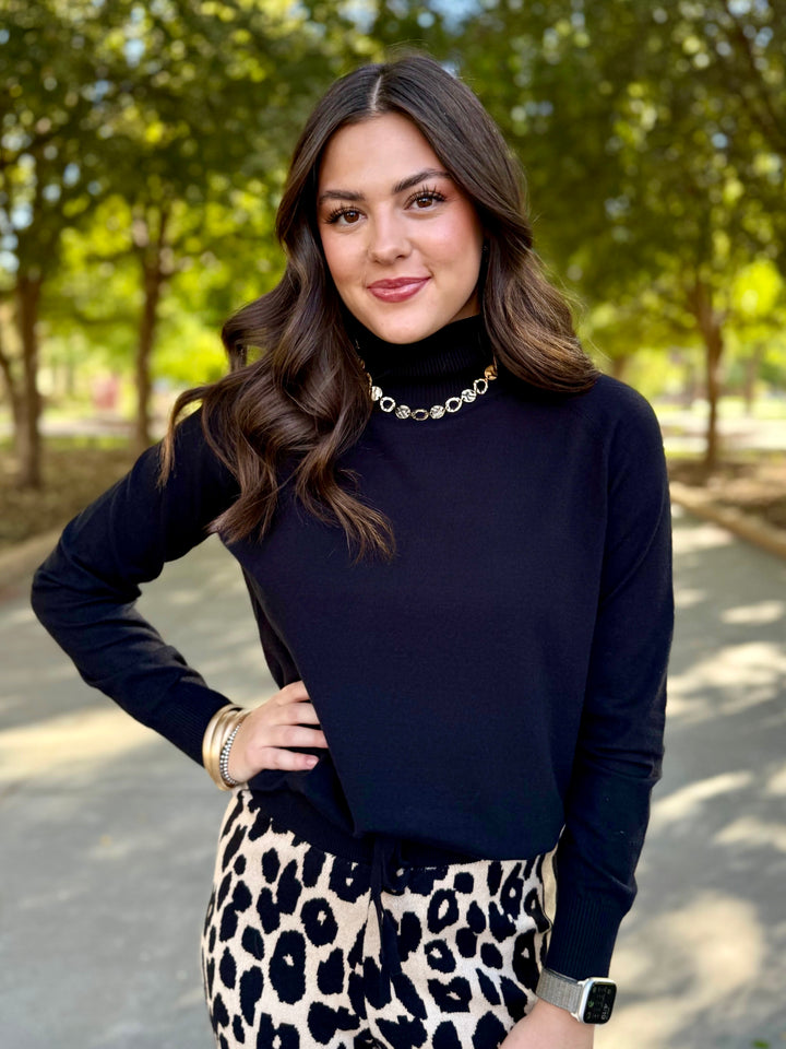 Dorothy Black Turtleneck Sweater