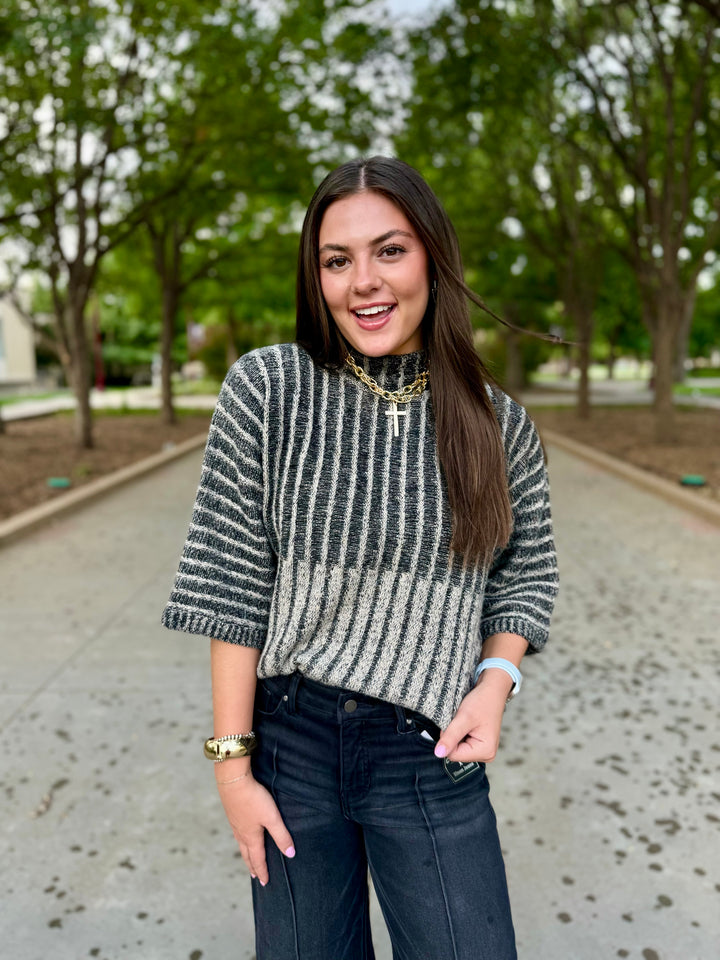 Classic in Black Mockneck Sweater
