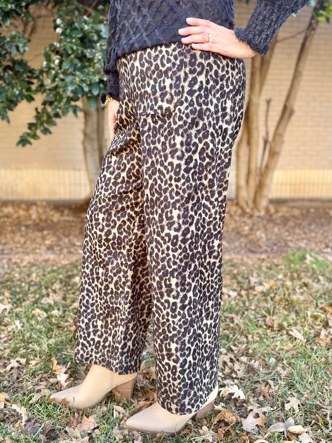 Wild Thing Leopard Velveteen Pant