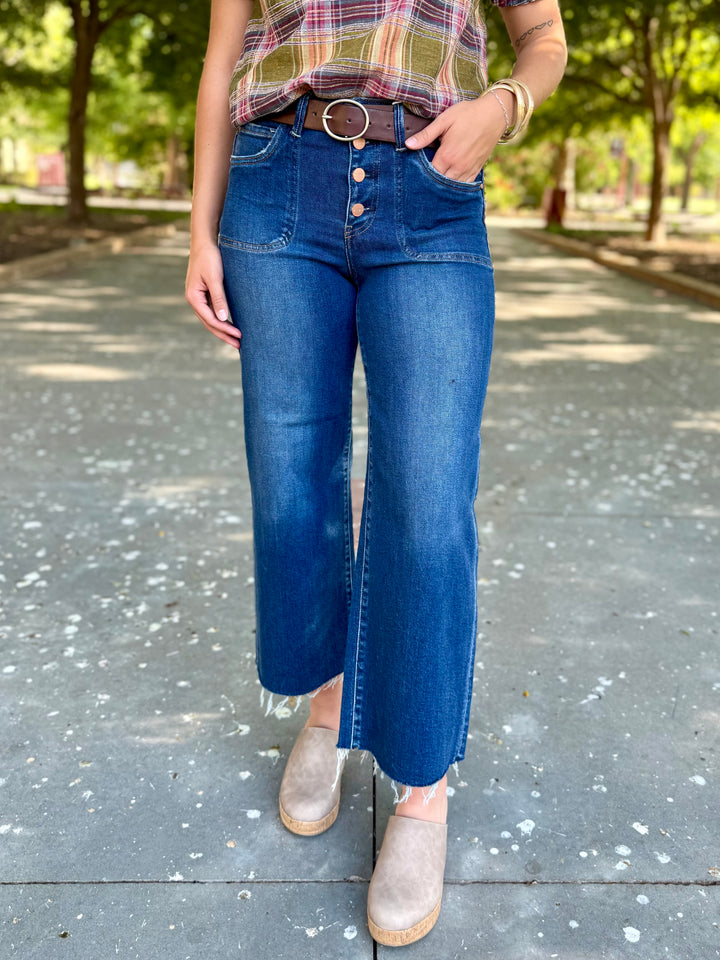 Kate High Rise Wide Leg Crop by Risen