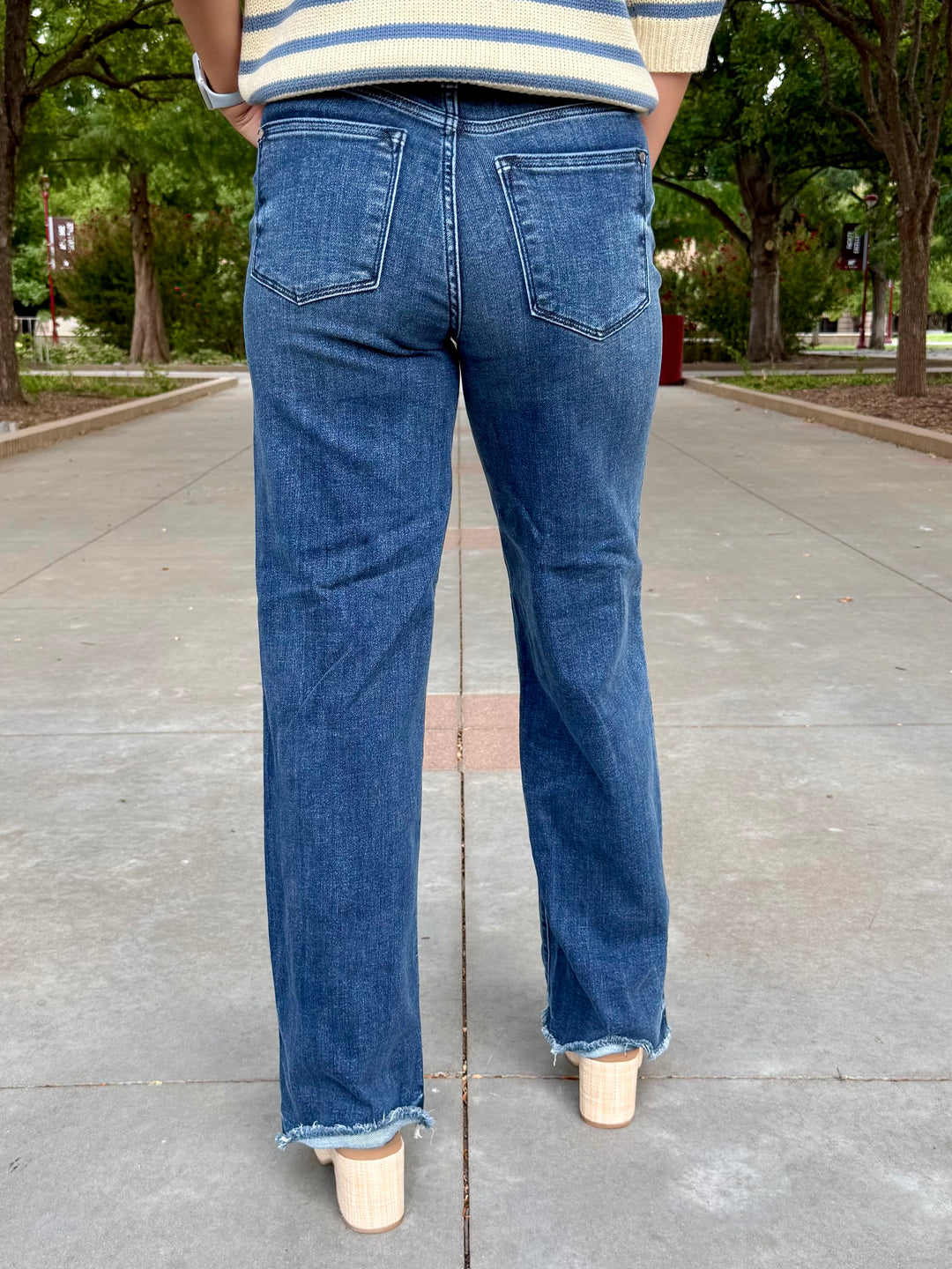 Nola Mid Rise Wide Leg Jean by Judy Blue