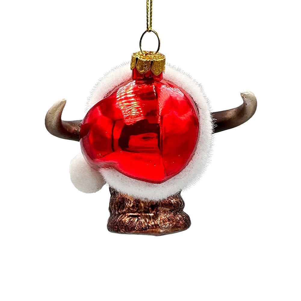 Bucky Buffalo Glass Ornament