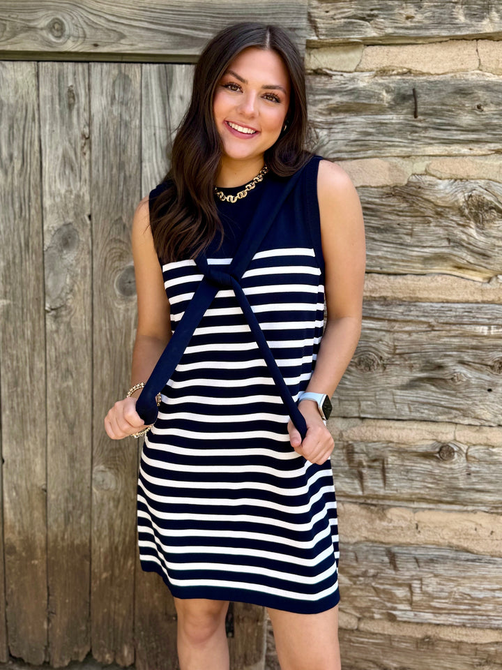 Coast to Coast Navy Stripe Dress