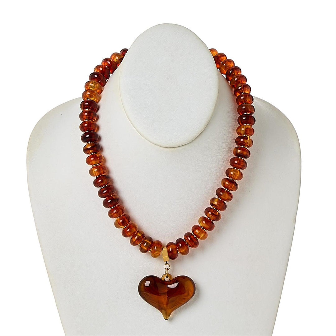 Chunky Heart Beaded Necklace
