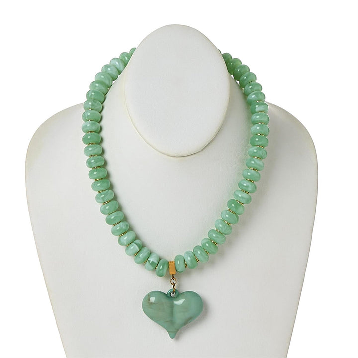 Chunky Heart Beaded Necklace