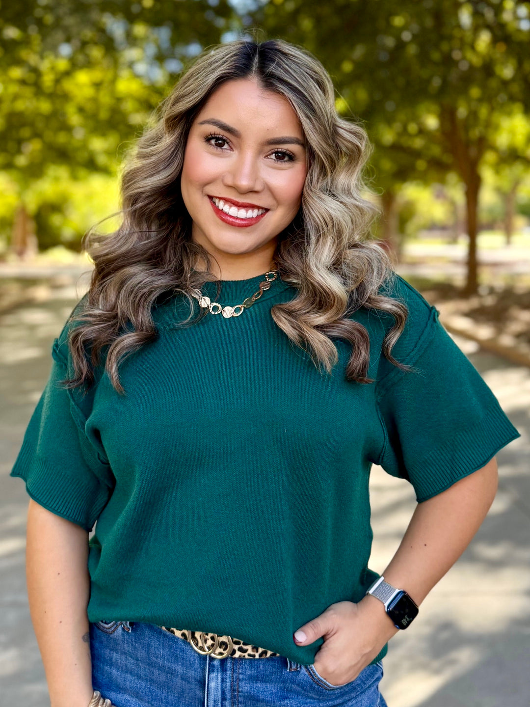 Cozy Hunter Green Sweater