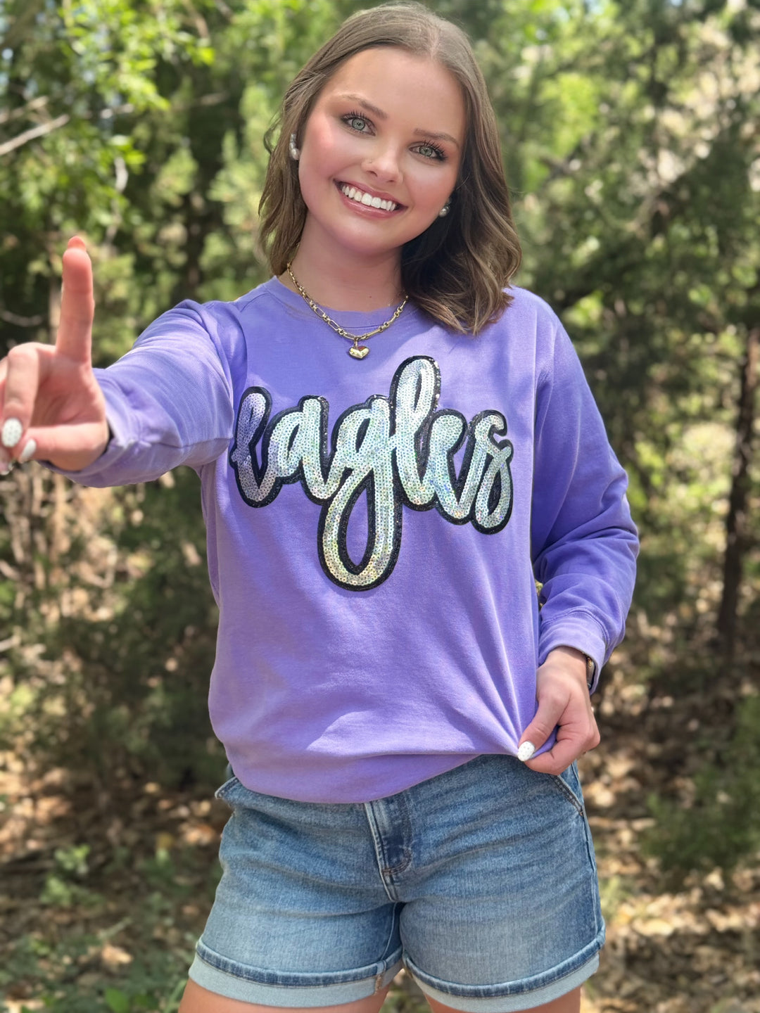 Eagles Sequin Patch Sweatshirt