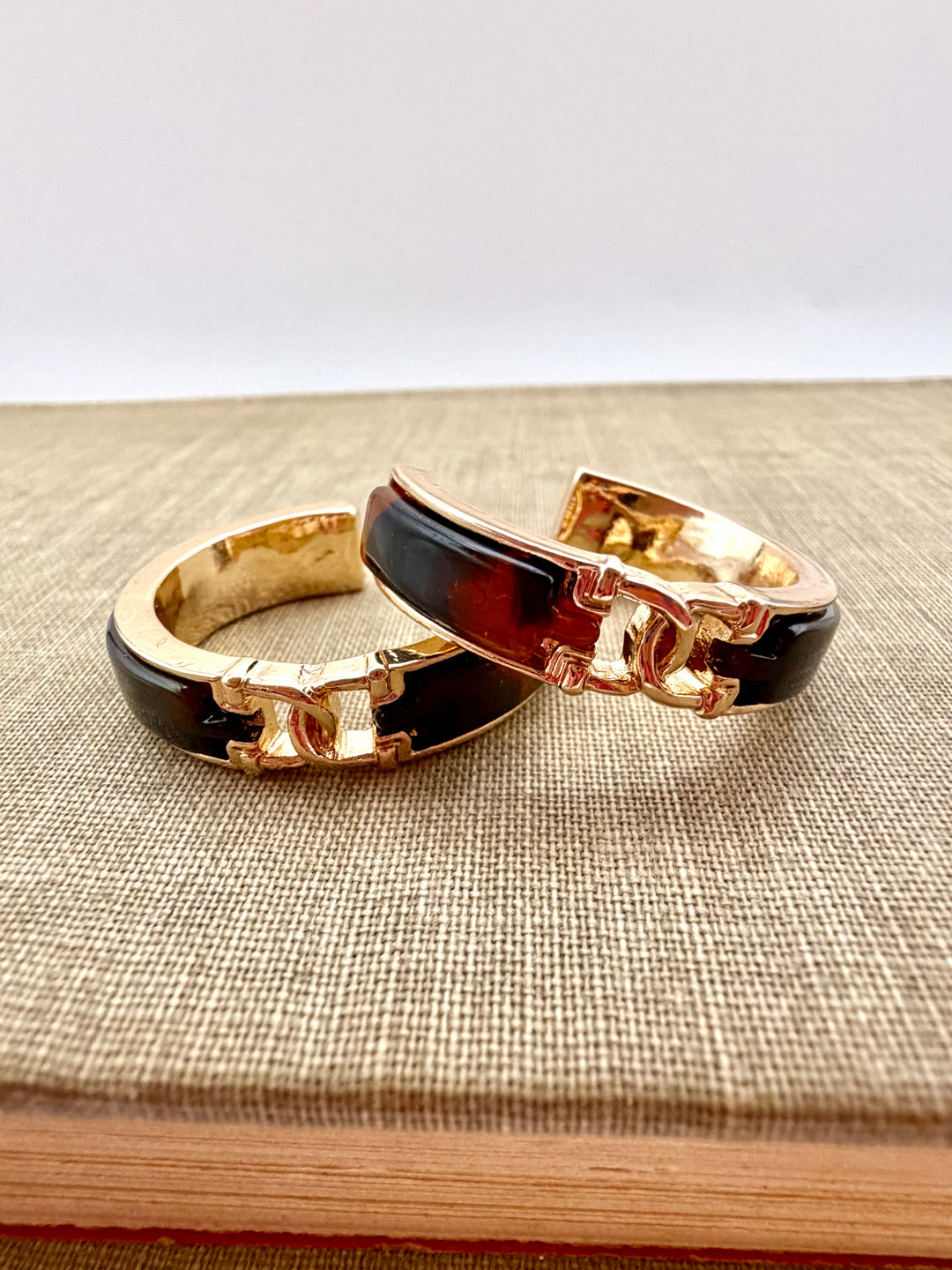 Gold Tortoise Hoop Earrings