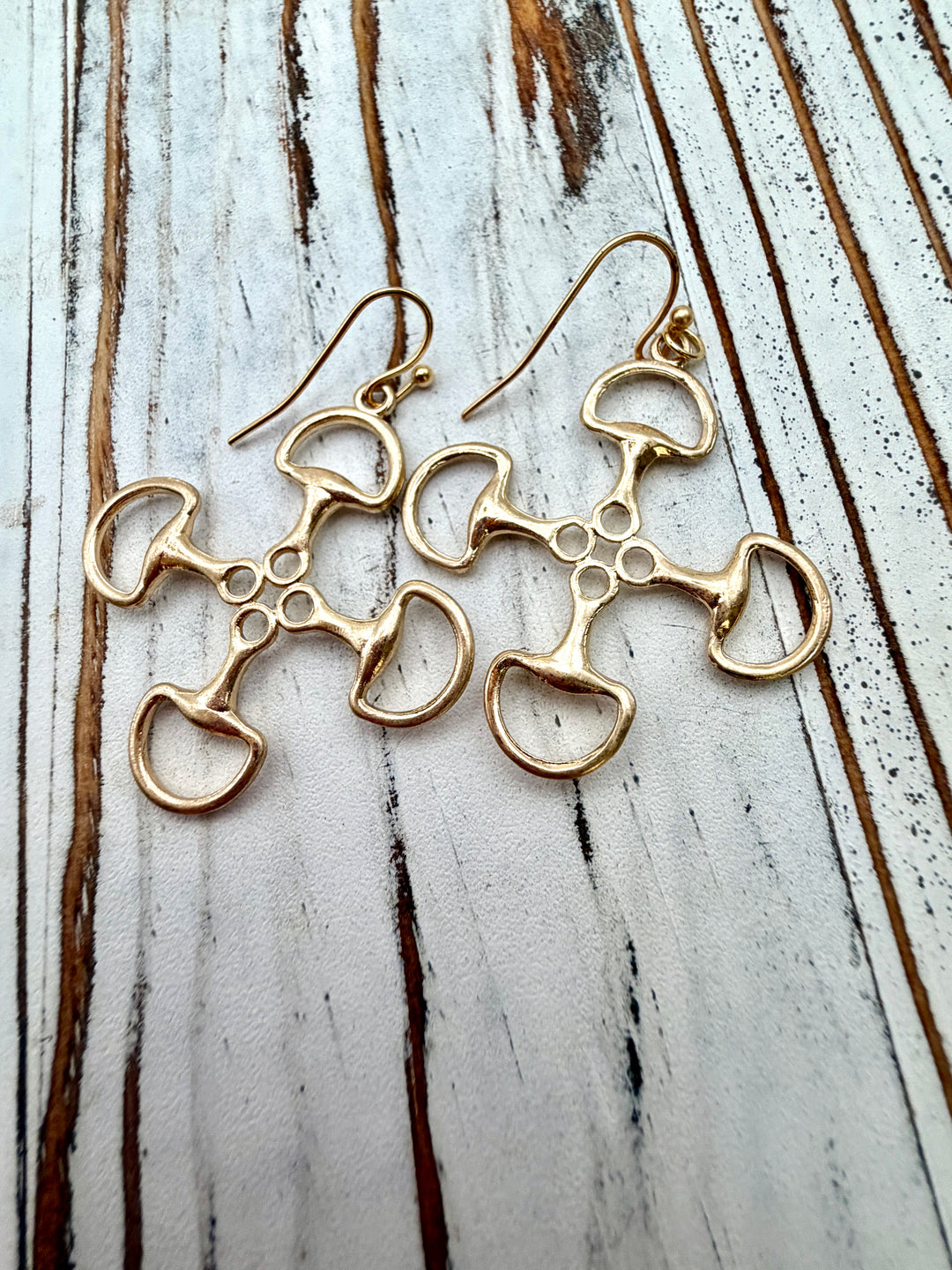 Lady May Gold Bit Earrings