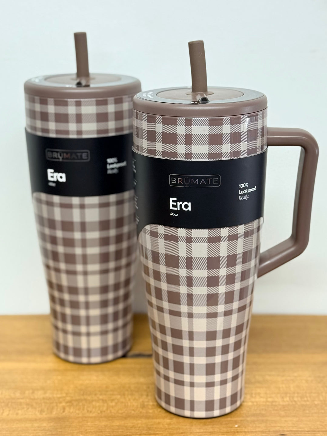 BruMate Pecan Plaid 40oz Era Straw Tumbler