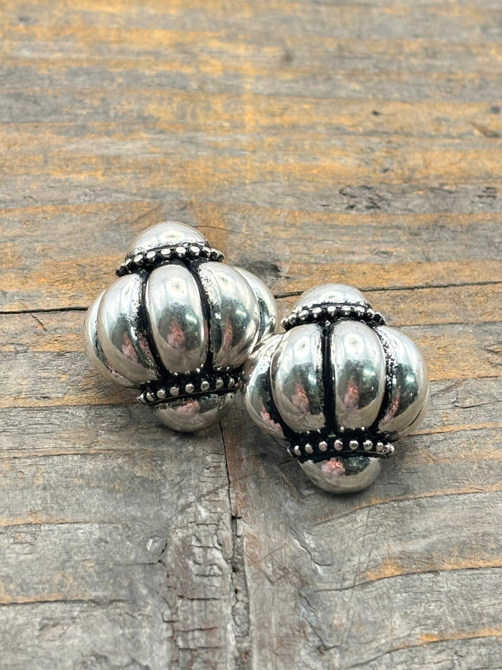 Silver Bubble Western Earrings