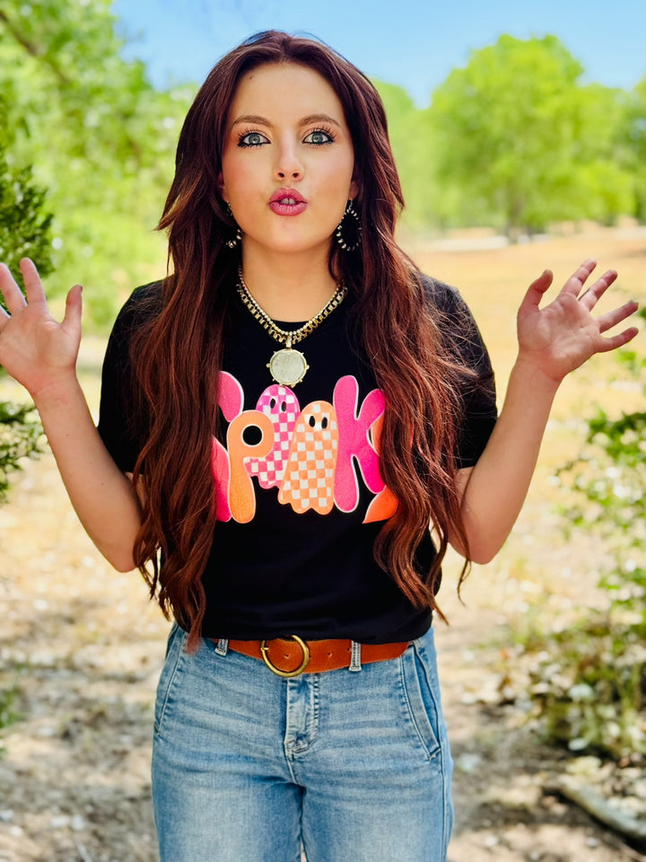 Spooky Tee in Glitter Puff by Texas True Threads