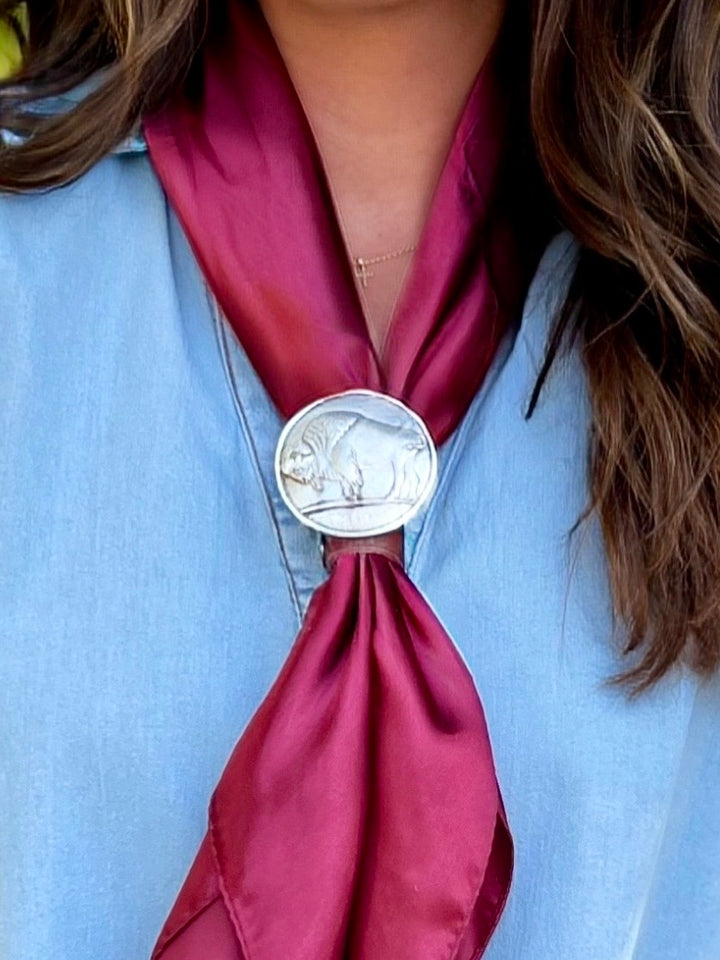 Buffalo Coin Scarf Slide