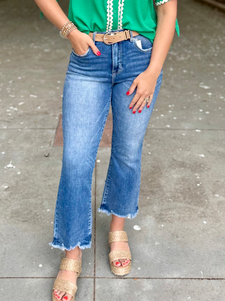 Noelle Crop Flare Jean by Risen