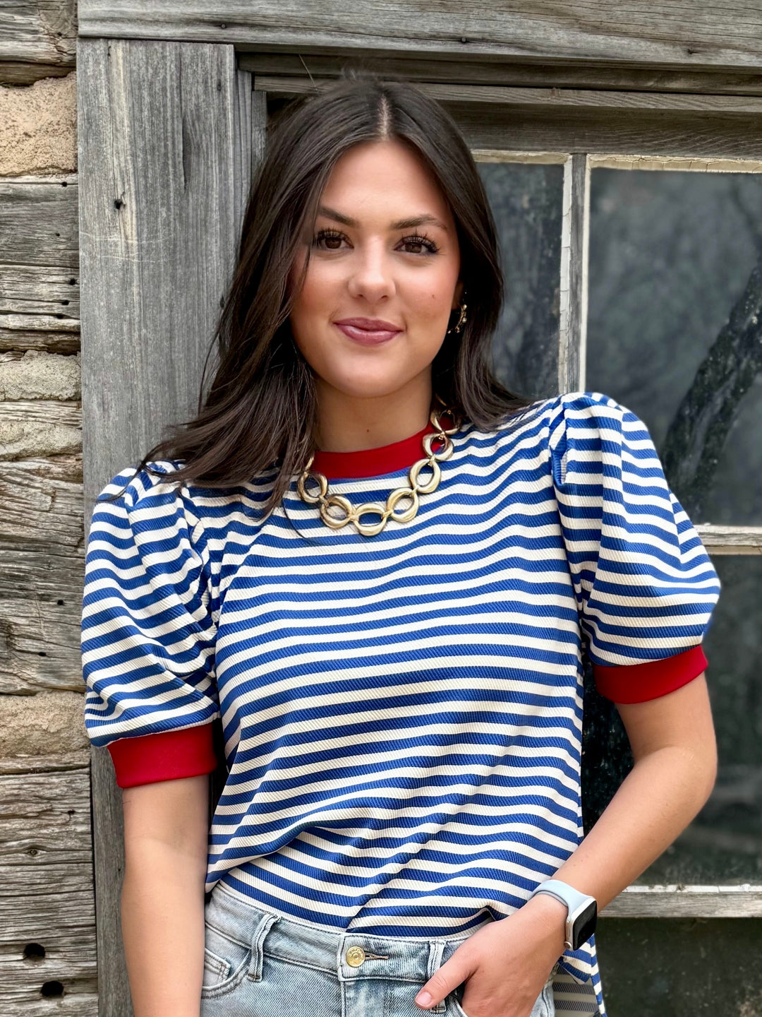True Blue Striped Top