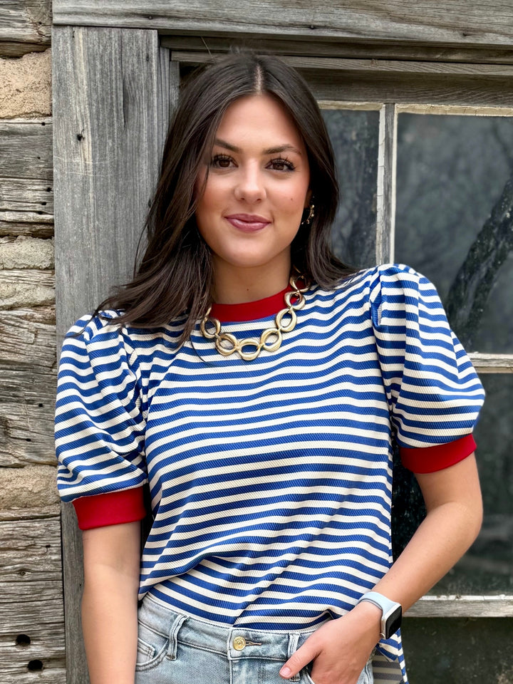 True Blue Striped Top