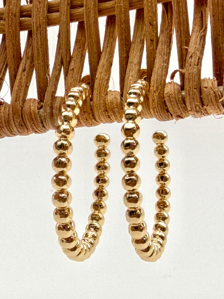 Greta Gold Beaded Hoops