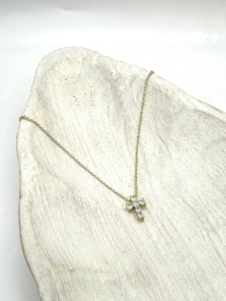 Blessed CZ Cross Necklace