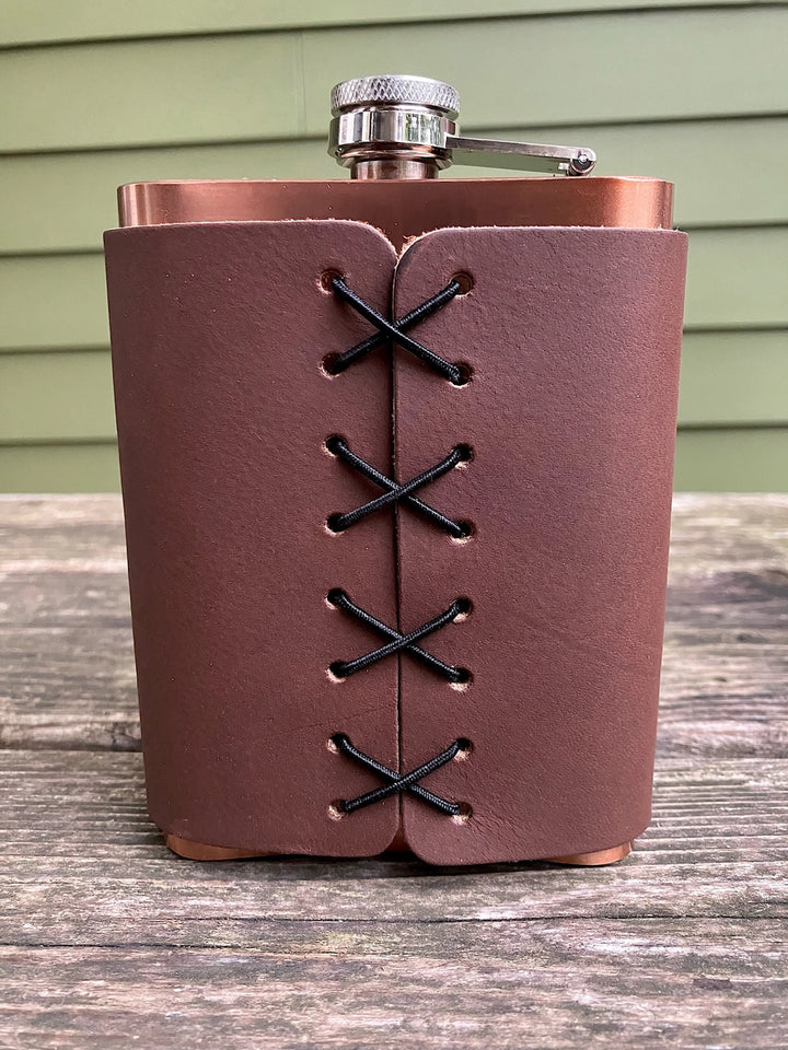 Leather Wrapped Buffalo Flask