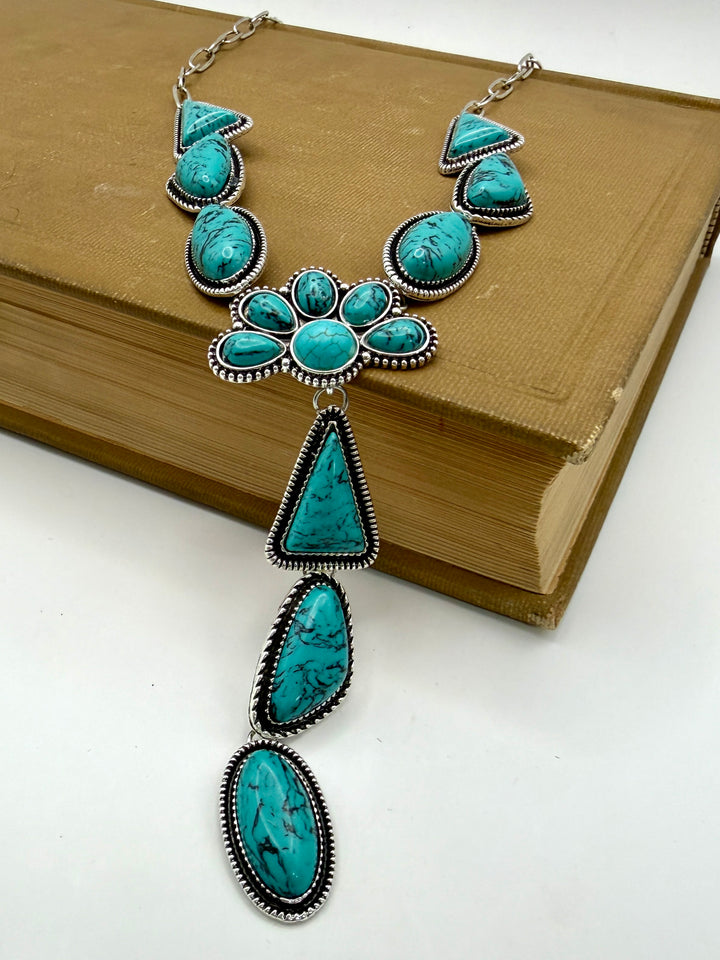Sunset Turquoise Long Necklace