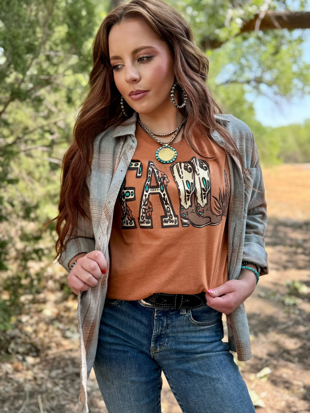 Lauren's Western Fall with Boots Tee by Texas True Threads