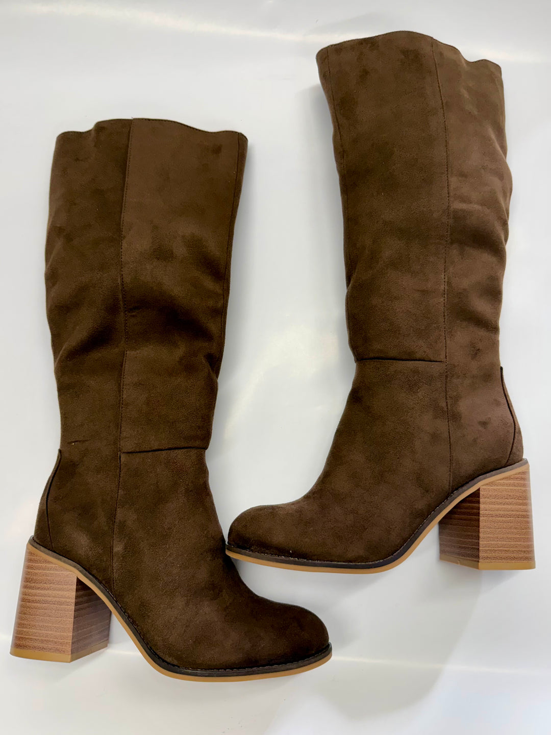 Sabrena Tall Boot by MIA - Chocolate Faux Suede