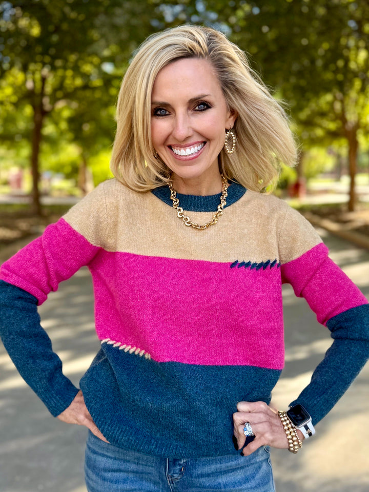 Sweet Trio Block Sweater