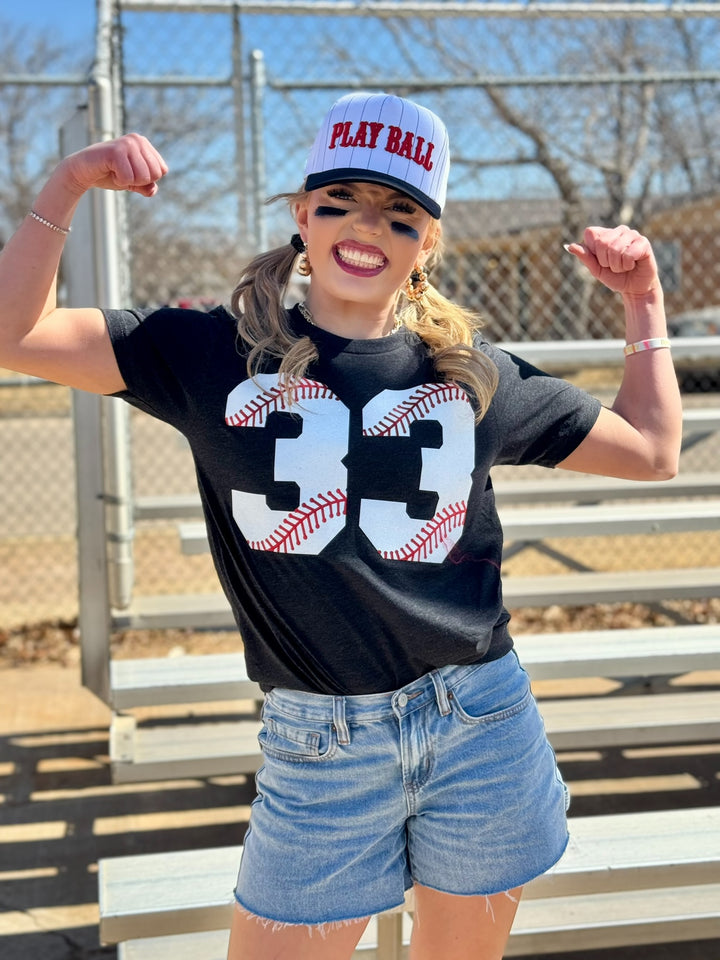 Custom Baseball/Softball Number Tee by Texas True Threads