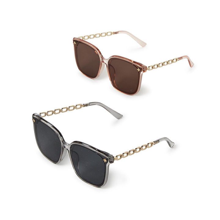 Chain Link Sunglasses with Case