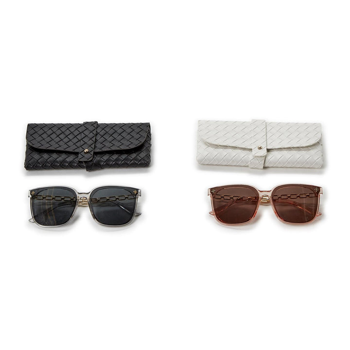 Chain Link Sunglasses with Case