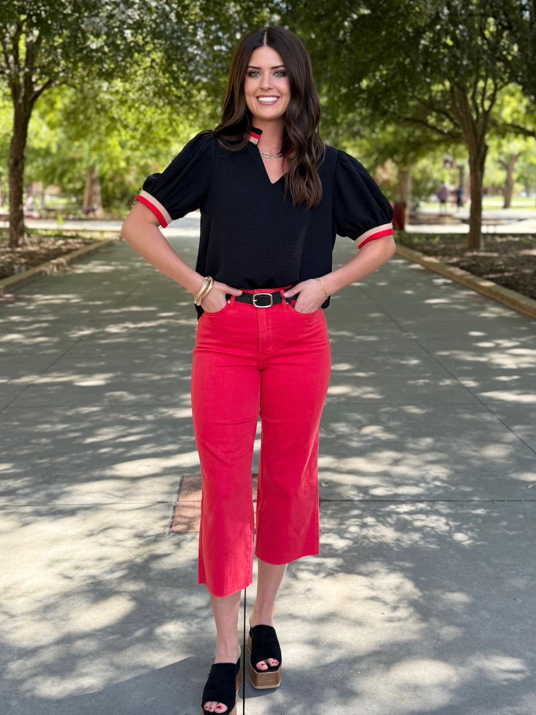 Cameron High Rise Tummy Control Wide Crop Jean by Judy Blue