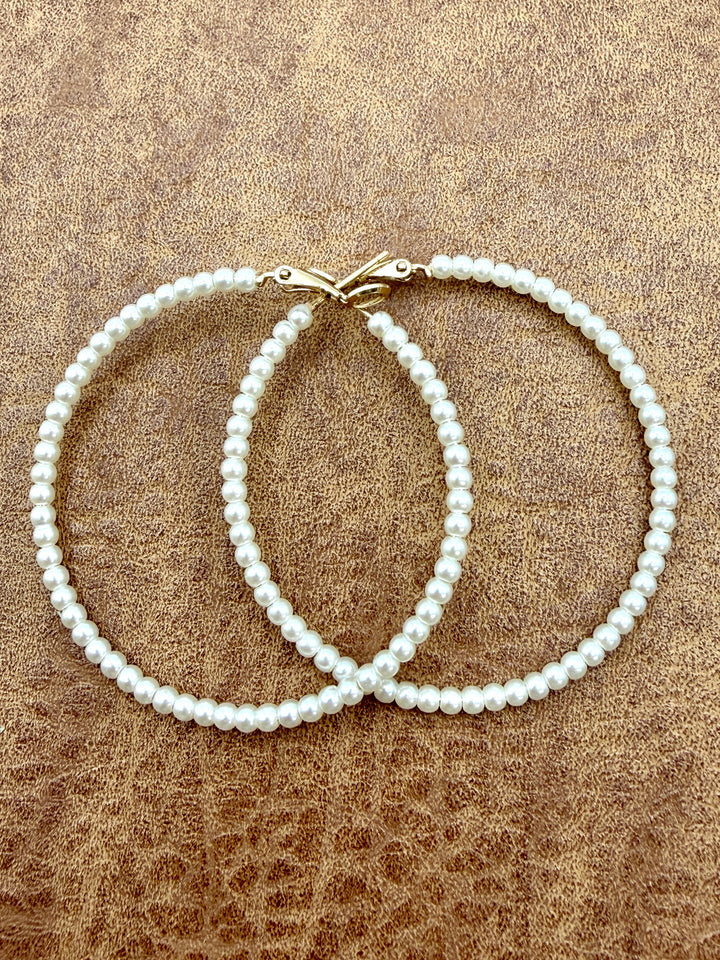 Hope Pearl Hoop Earrings