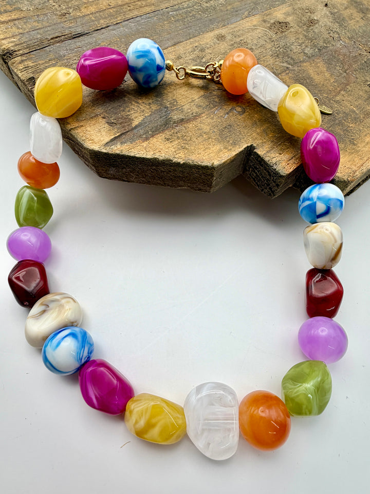 Stand Out Multi Beaded Necklace