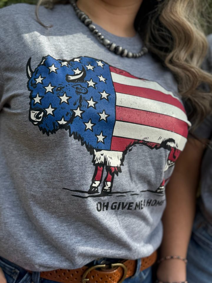 Lauren's Patriotic Buffalo Tee by Texas True Threads