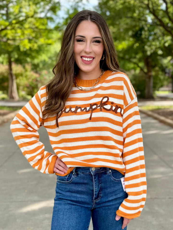 Pumpkin Stripe Sweater
