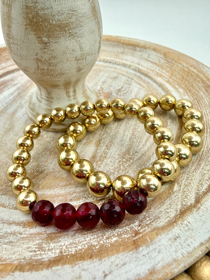 Double Time Maroon & Gold Bracelets