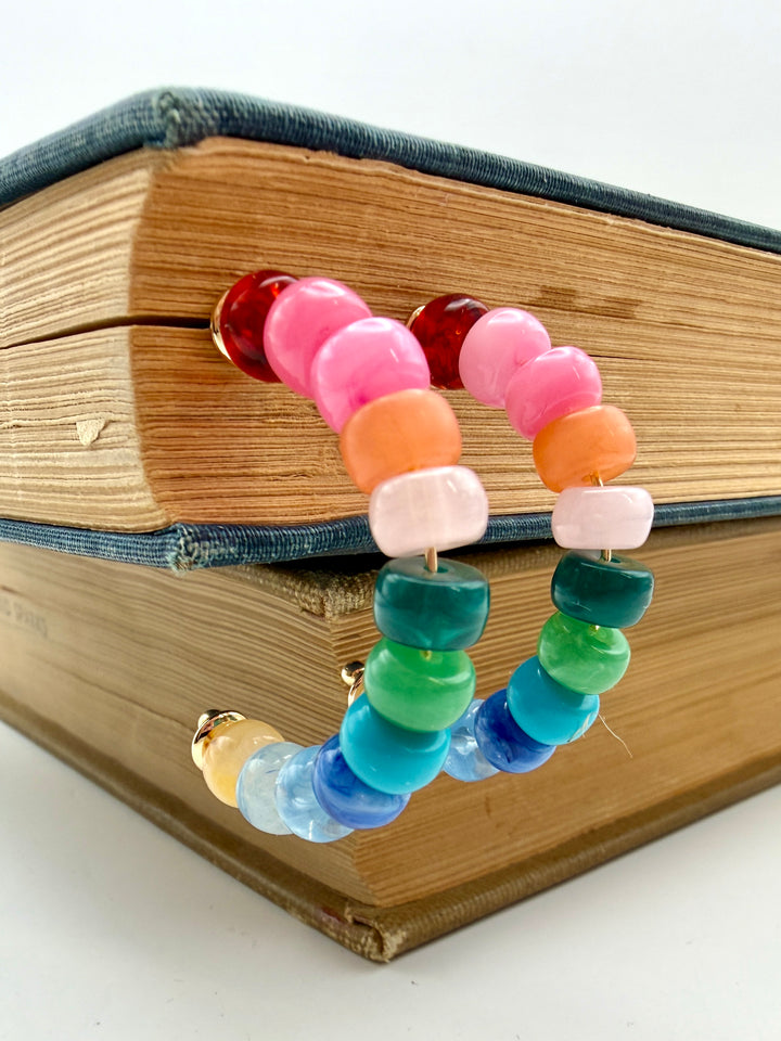 Summer Skies Beaded Hoops
