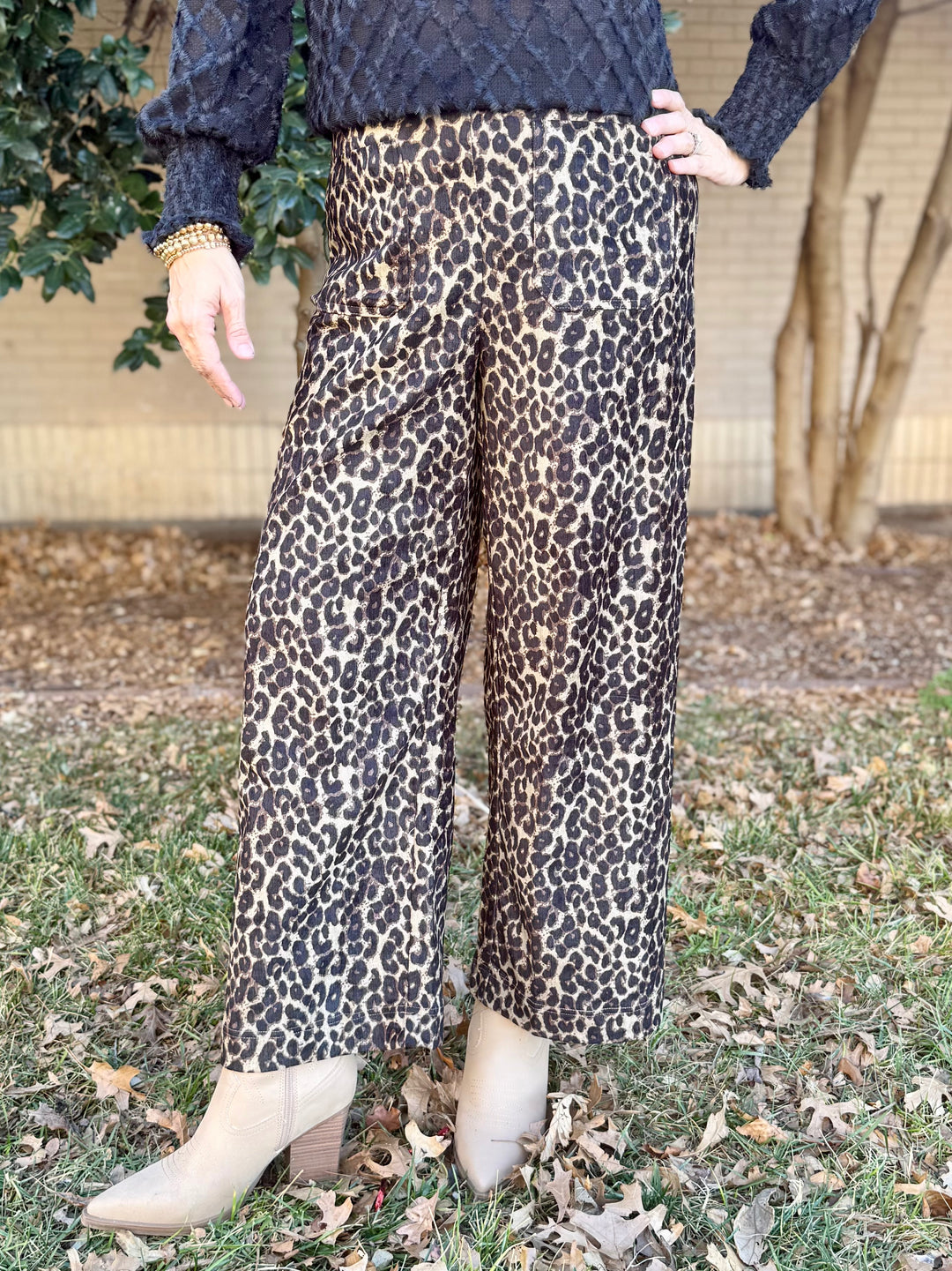 Wild Thing Leopard Velveteen Pant