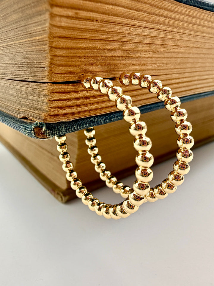 Greta Gold Beaded Hoops