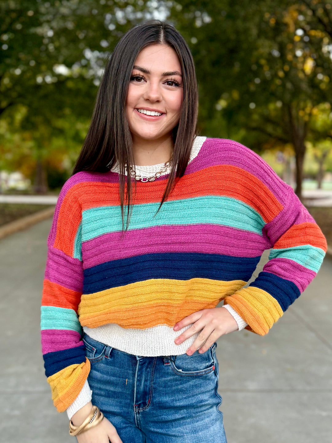 Striped in Color Sweater