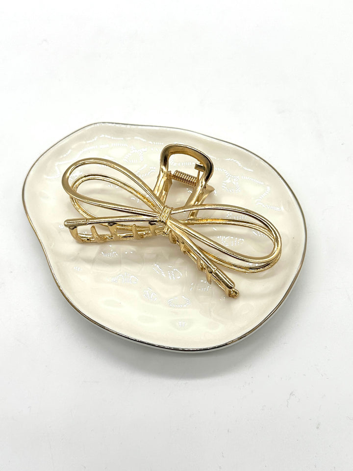 Golden Bow Metal Claw Clip