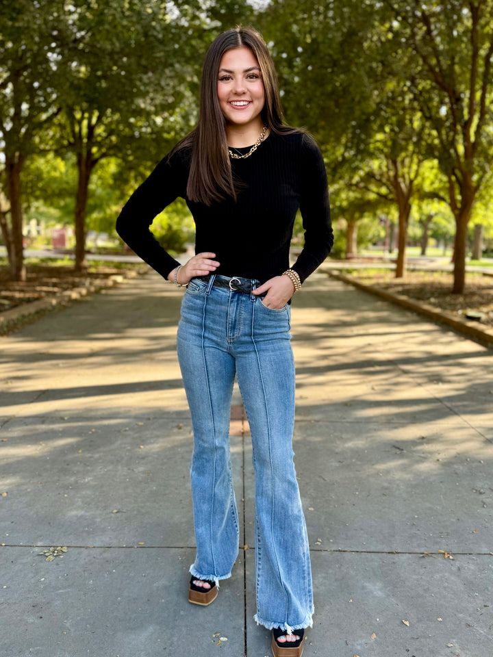 Lennon Front Seam Flare Jean by Judy Blue