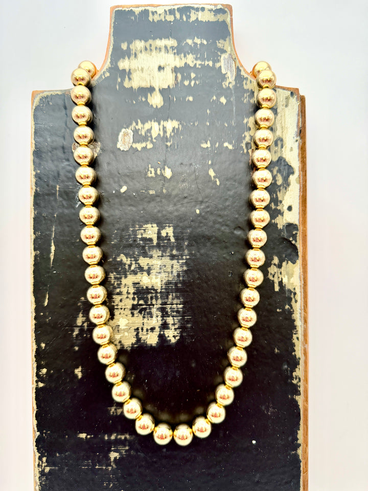 Kyla Gold Beaded Necklace