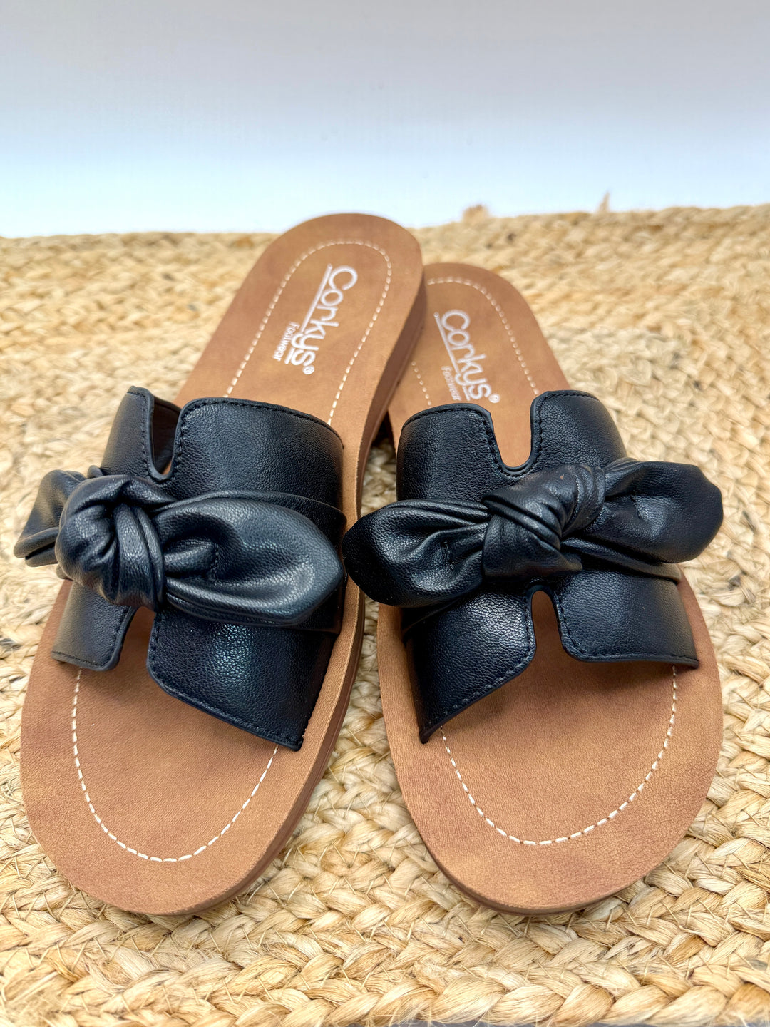 Too Cute Black Sandal by Corkys